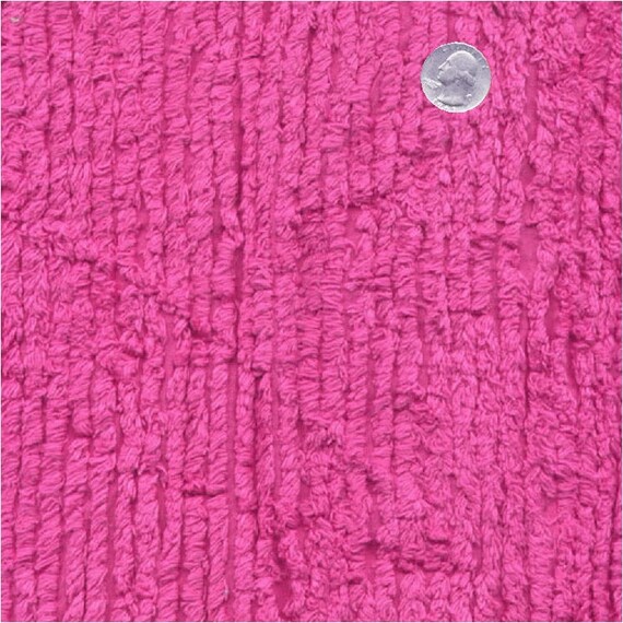 Hot Pink/fuchsia Chenille Fabric by the Yard Etsy
