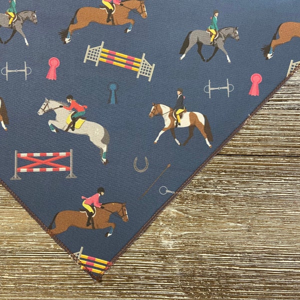 Hunter Jumper Dog Bandana Equestrian Barn Dog Horse Show Dog