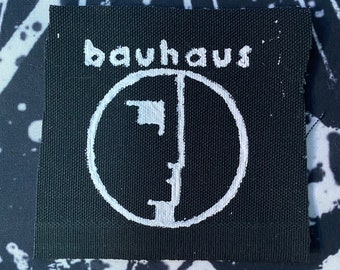 Hand Painted Bauhaus Sew-On Patch | goth rock | post punk | DIY (4x4)