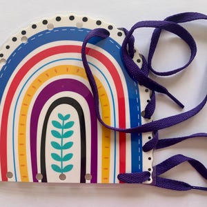 Cartes à lacets Busy Bag, broder et jouer, activité d'enfilage, jeu pour tout-petits, été, sac du matin