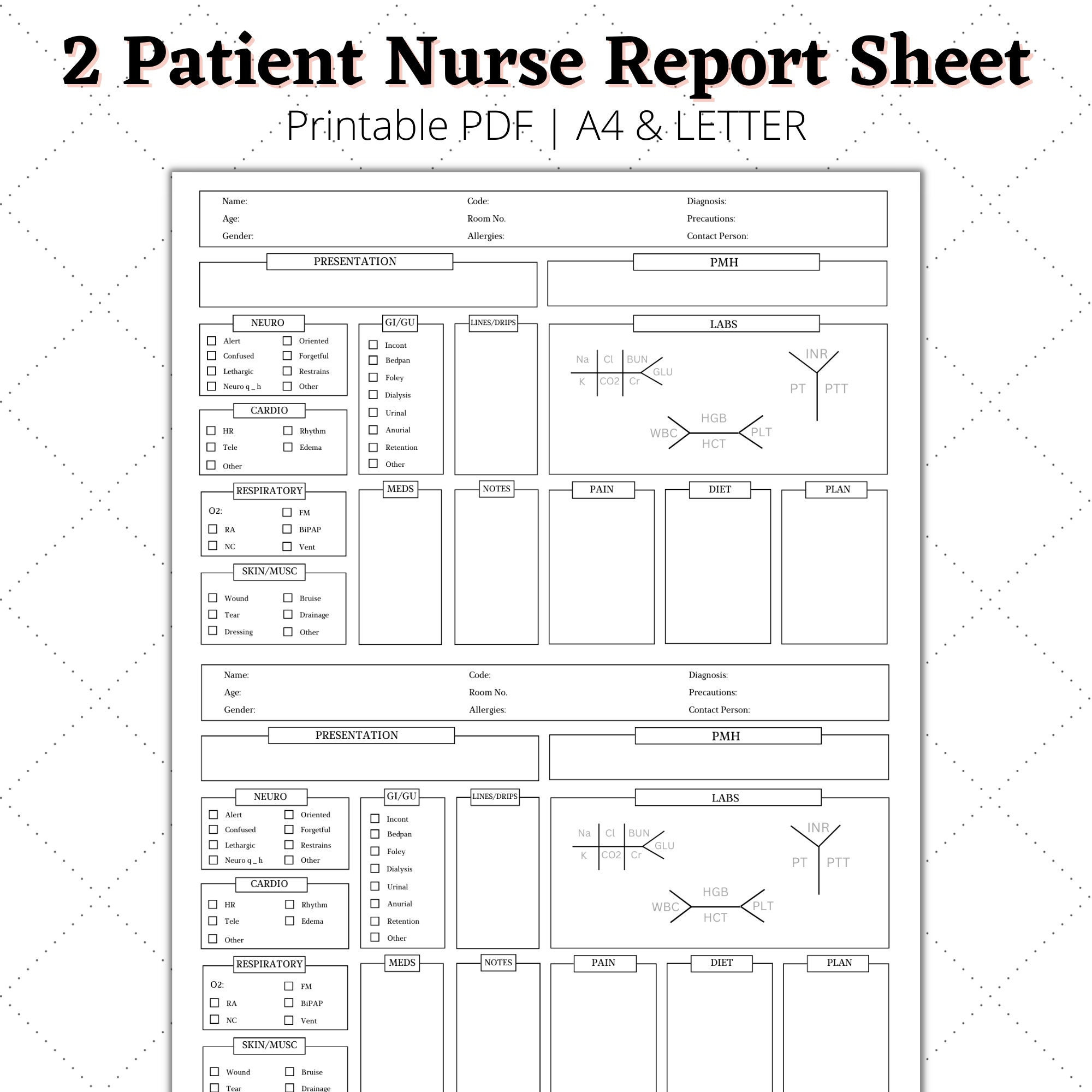 neuro icu report sheet