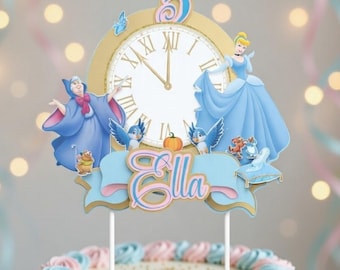 Décoration de gâteau d'anniversaire personnalisée sur le thème des filles