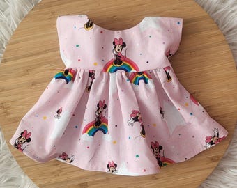 Baby doll clothes dress - Minnie - handmade - fits 18" dolls