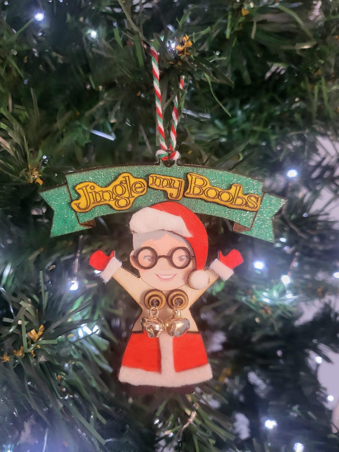 Campanelli natalizi divertenti e maleducati, ornamento per l