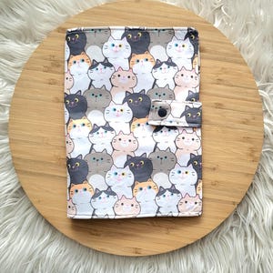 Cute cat print E-Reader tablet cover - to  fit up to 20cm x 15cm tablets