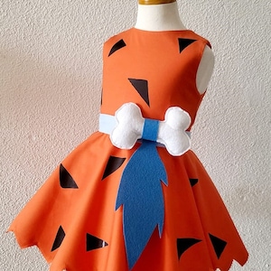 Halloween / Dress up / Pretend Play Bam Bam dress - Available in sizes 1Y - 10Y