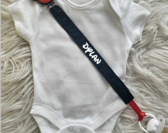 Personalised Mickey baby kids dummy / pacifier clip