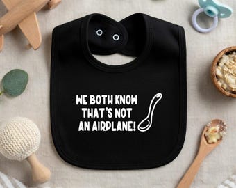 Bavoir rigolote pour bébé pilote d'avion sur le thème de l'aviation