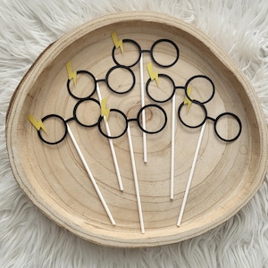 Zauberer-Thema Party Cupcake Topper - Set mit 6 Stück