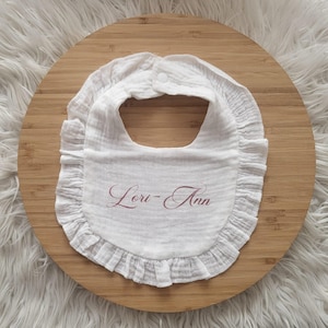 Pretty personalised baby bib - baby shower gift / new baby gift