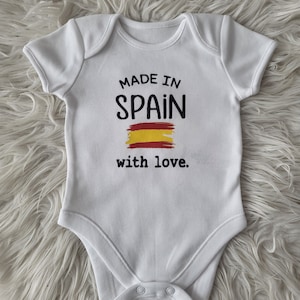 Made in Spain Baby Body - Erhältlich in den Größen neues Baby - 24 Monate