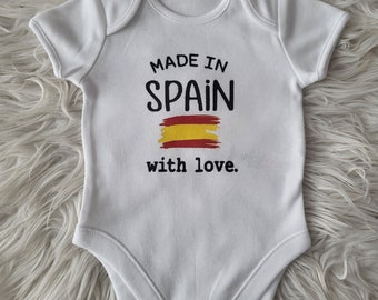 Made in Spain baby bodysuit - Available in sizes new baby - 24 months