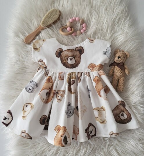 Teddy bear dress clearance for baby girl