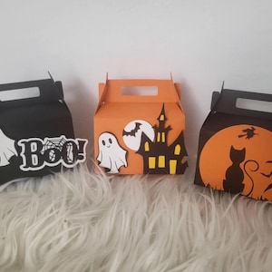 Set of 3 Halloween treat candy gift boxes