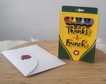 Teacher gift card holder / Thank you card