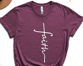 Faith Cross T-shirt: Christian Religious Shirt