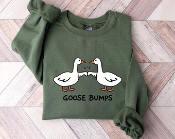Goose Bumps Sweatshirt: Silly Goose Christmas Sweater