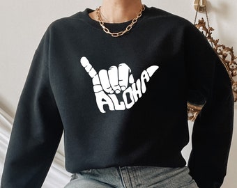 Aloha Shaka Hand Sweatshirt: Hawaii Family Vacation Hoodie