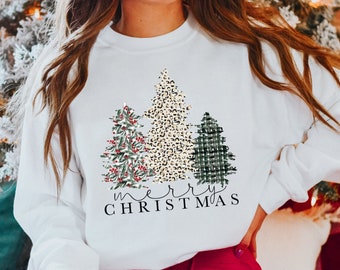 Merry Christmas Tree Sweatshirt: Holiday Crewneck Gift