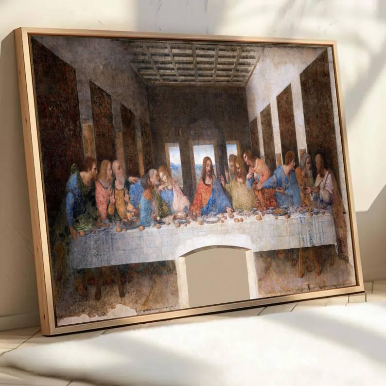The Last Supper Wall Art Print, Leonardo Da Vinci Classic Painting ...