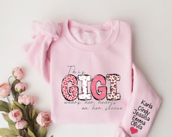 Custom Gigi Sweatshirt: Grandma Gift with Kids Names