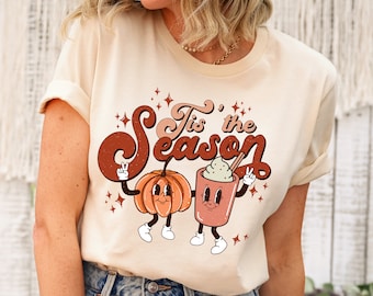Retro Halloween T-Shirt: Spooky Season Ghost & Pumpkin Tee