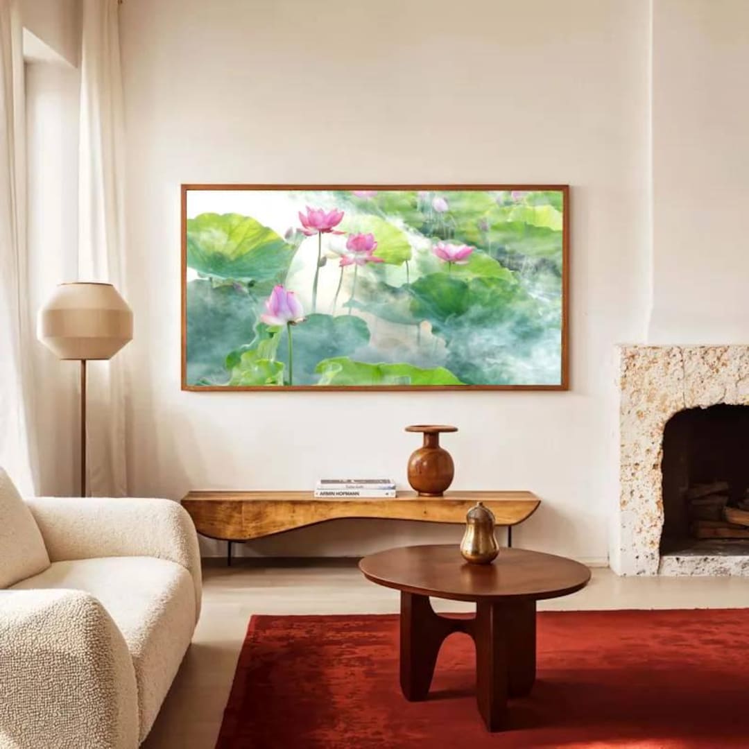 Lotus Flower Wall Art, Water Lily Botanical Print, Tranquil Zen Nature ...