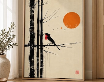 Japandi Canvas Wall Art: Zen Wabi Sabi Style