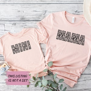 Mommy and Me Valentines Shirts: Retro Leopard Print, Boho Matching Outfit