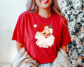 Vintage Santa Claus Christmas T-Shirt: Retro Holiday Tee