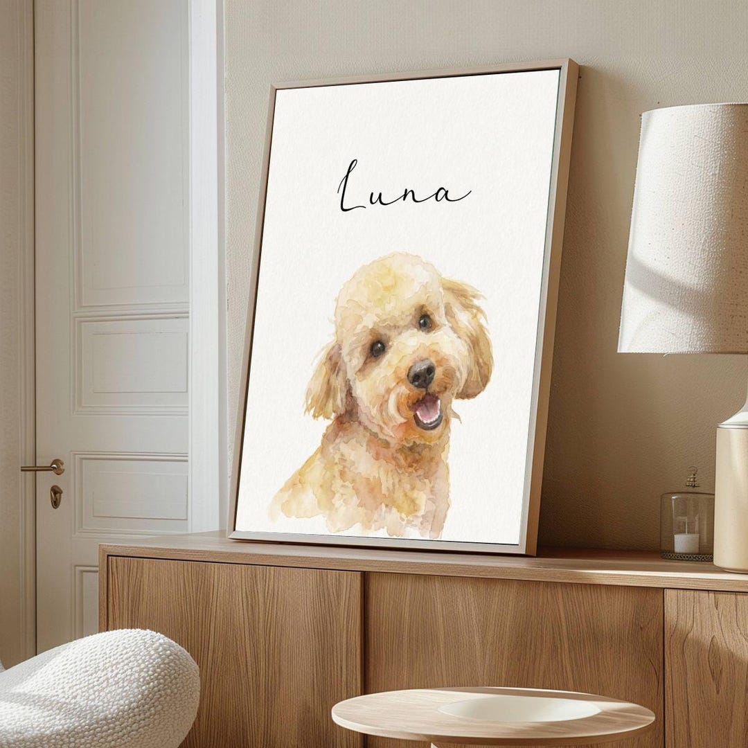 Custom Watercolor Portraits Using Pet Photo Personalized Digital Dog ...