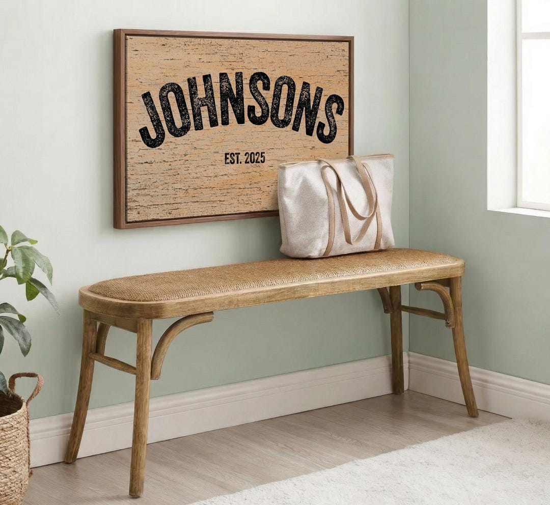 Custom Canvas Board Monogram, Personalized Family Name Sign, Perfect ...