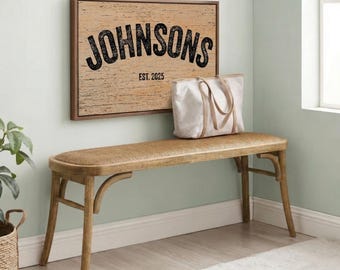 Custom Canvas Board Monogram, Personalized Family Name Sign, Perfect for Weddings, Anniversaries, Housewarmings, Rustic Wall Art Decor