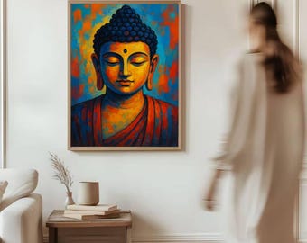 Buddha Wall Art, Buddha Canvas wall art, Buddhist wall art, Buddah wall art, Canvas Wall Art, Extra Large Wall art, Huge Wall Art