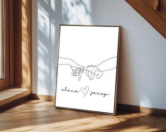 Personalized Name Canvas Print: Custom Initial Monogram Wall Art