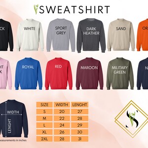 sweatshirt sizes chart for men and women