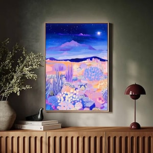 Night art Western art print Vintage retro wall art Botanical prints midcentury modern wall art Sunset wall art matisse wall art van gogh