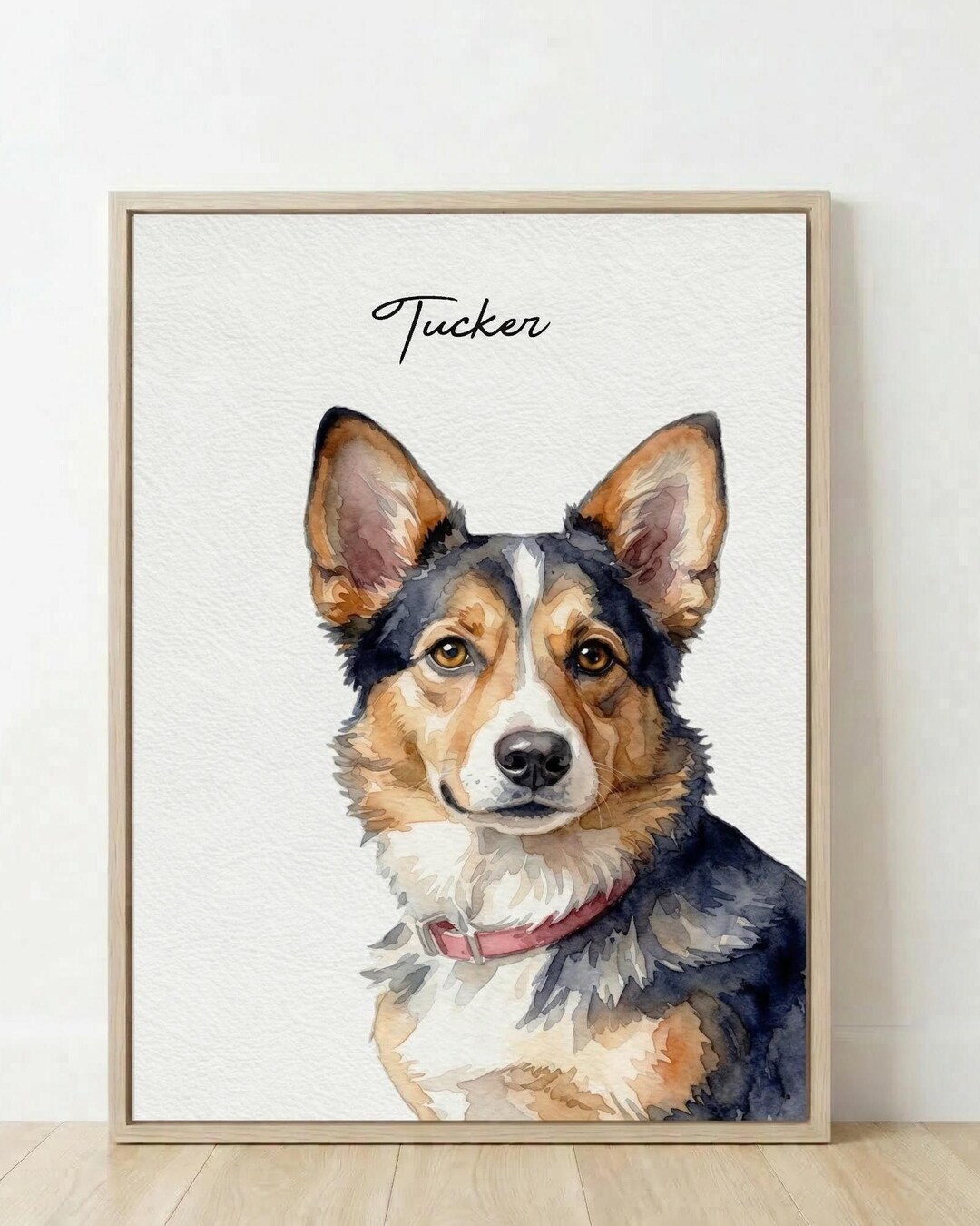 Custom Watercolor Portraits Using Pet Photo Canvas, Personalized Dog ...