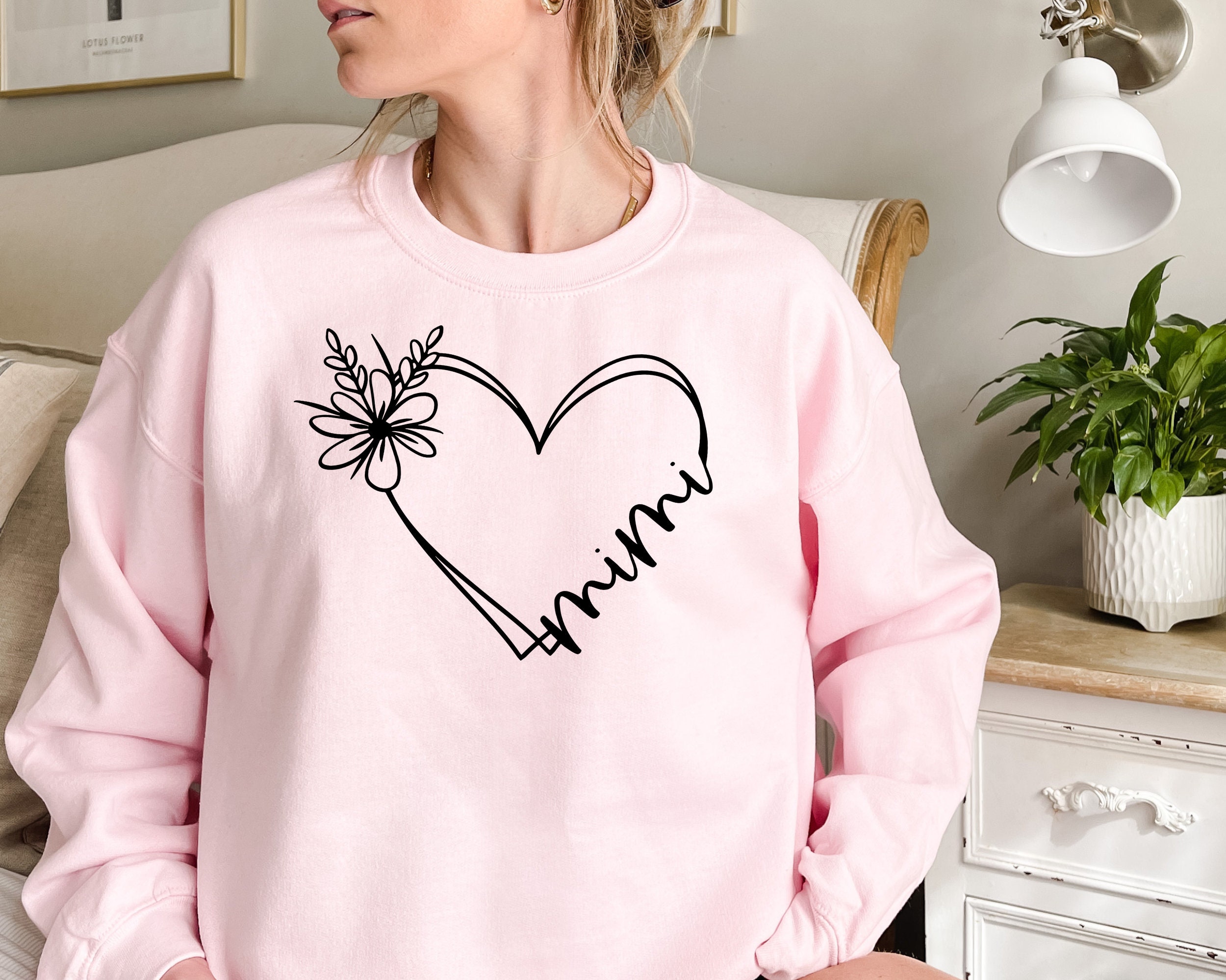 Mimi Heart Sweatshirt, for Mama Heart Shirt, Funny Mimi Tee