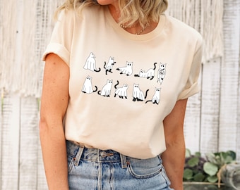 Ghost Cat Shirt, Three Ghost Cats Shirt, Halloween Ghost Cat Shirt, Cute Ghost Cats Shirt, Ghost Cat Shirt Women, Ghost Shirt for Cat Lovers