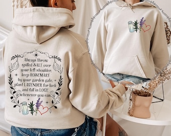 Salt Rosemary Lavender Love Sweatshirt: Witchy Halloween Shirt