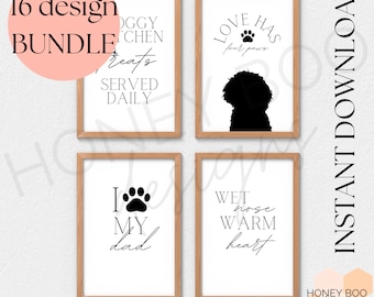 Wall art for dog lovers I doggy kitchen treats served daily kitchen decor