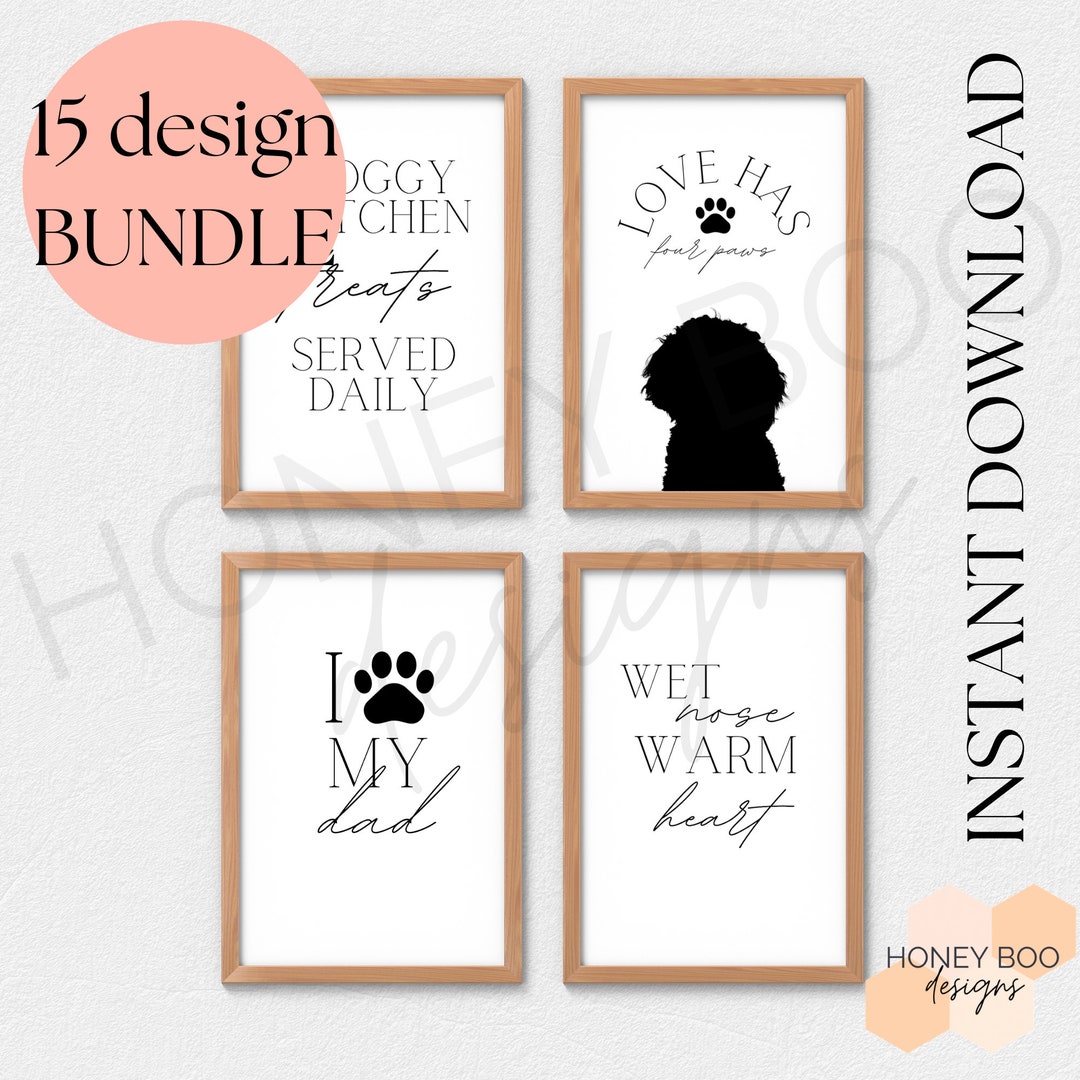 Wall Art for Dog Lovers I Doggy Kitchen Treats Served Daily Etsy