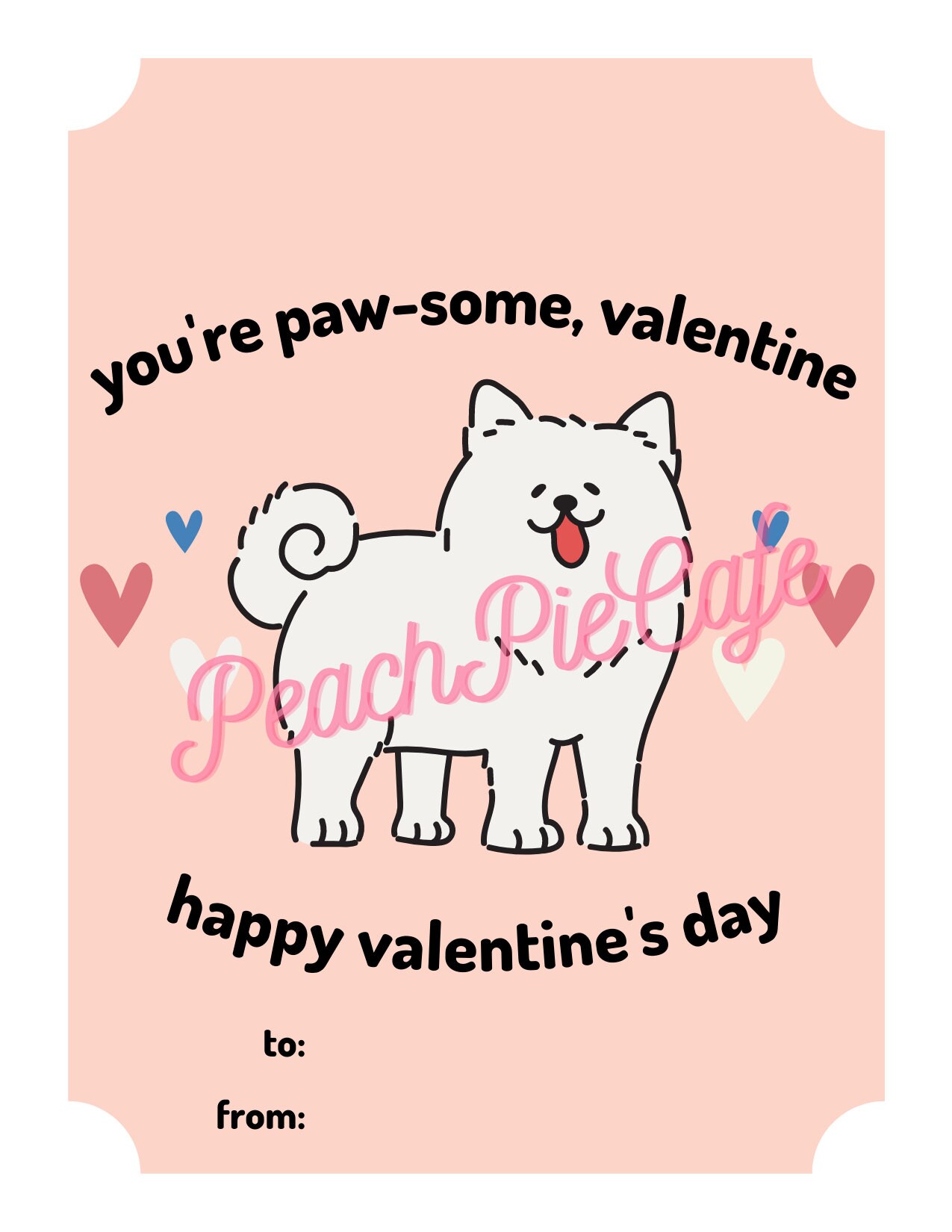 Cute Instant Download Puppy Printable Valentine's Day Cards, Classroom ...