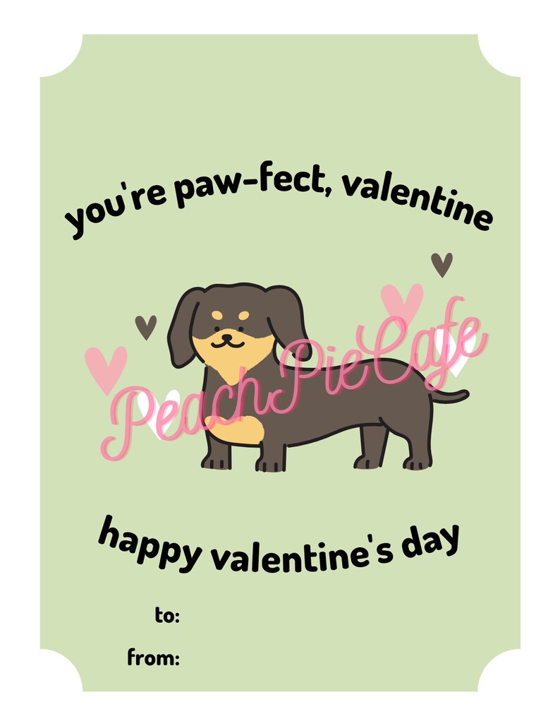 Cute Instant Download Puppy Printable Valentine's Day Cards, Classroom ...