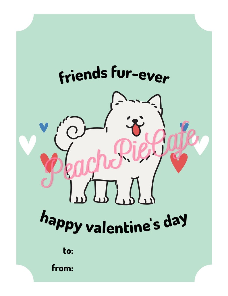 Cute Instant Download Puppy Printable Valentine's Day Cards, Classroom ...
