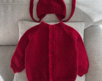 Baby Toddler Children's Handmade Alpaca Merino Cardigan