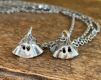 Bitty Boo Sterling Silver Ghost Pendant