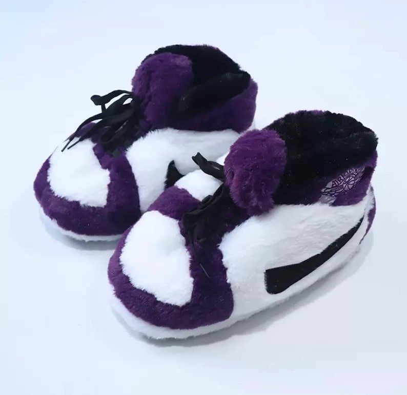 fluffy air jordan slippers