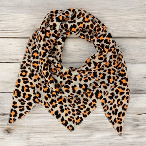 Women's Leo Pattern Muslin Neck Scarf/Headscarf - Stylish accessory for all seasons, many colors, gift idea